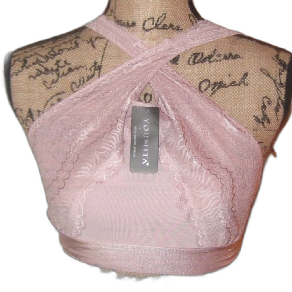 Youmita Medium/Large Pink Bralette NWT